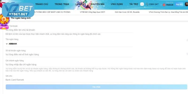 Hướng dẫn tân thủ cách nạp tiền v7bet